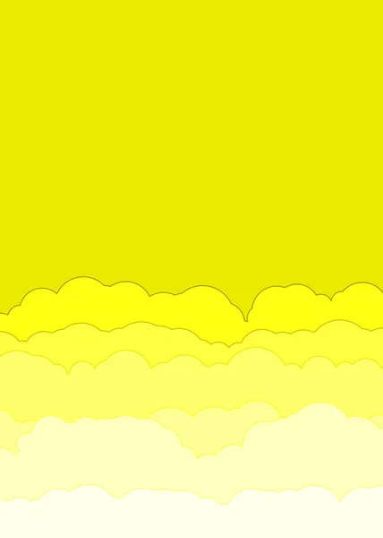 Abstrakte Bunte Wolken Himmel Generative Kunst Hintergrund Illustration — Stockvektor