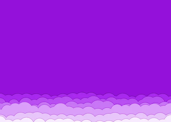 Абстрактні Фіолетові Кольорові Хмари Небо Генеративний Художній Фон Ілюстрація — стоковий вектор
