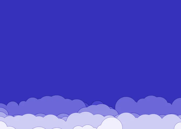 Abstracto Color Azul Nubes Cielo Arte Generativo Fondo Ilustración — Vector de stock