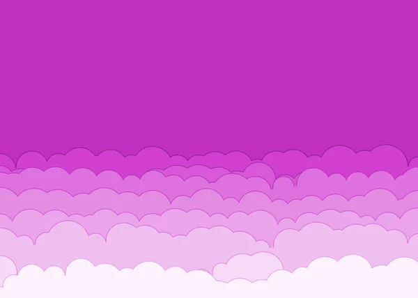 Astratto Viola Colore Nuvole Cielo Generativo Arte Sfondo Illustrazione — Vettoriale Stock