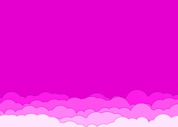 Abstract Purple Color Clouds Sky Generative Art Background Illustration — Stockový vektor