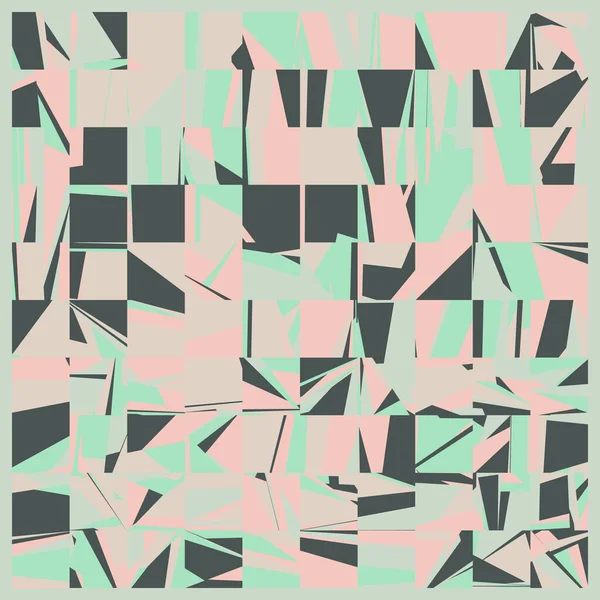 Arte Abstracto Color Aleatorio Polígonos Generativos Fondo Ilustración — Archivo Imágenes Vectoriales