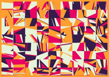 soyut rengarenk çokgen üretken sanat arkaplanı çizimi