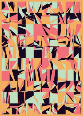 soyut rengarenk çokgen üretken sanat arkaplanı çizimi