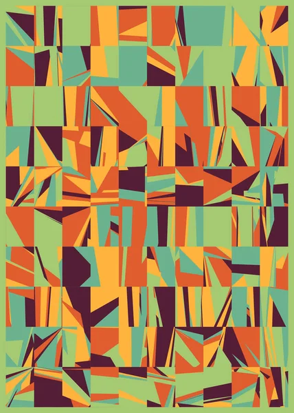 Abstrait Aléatoire Coloré Polygonal Art Génératif Fond Illustration — Image vectorielle