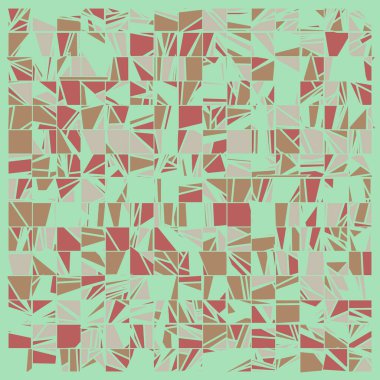 Soyut yeşil çokgenler üretken sanat arkaplanı çizimi 