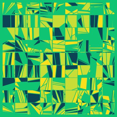 Soyut yeşil çokgenler üretken sanat arkaplanı çizimi 
