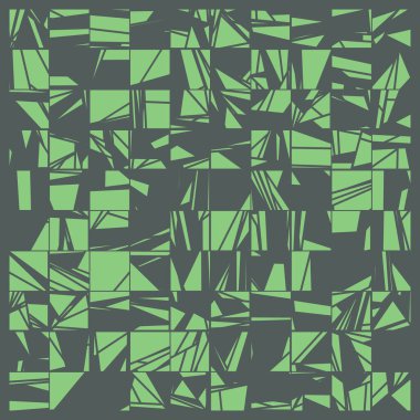 Soyut yeşil çokgenler üretken sanat arkaplanı çizimi 