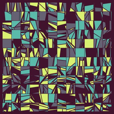 Rastgele renklendirilmiş soyut çokgenler üretken sanat arkaplanı çizimi 