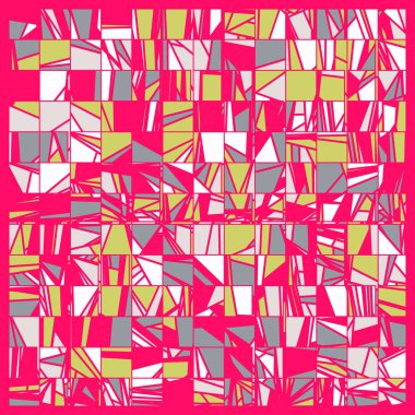 Rastgele renklendirilmiş soyut çokgenler üretken sanat arkaplanı çizimi 