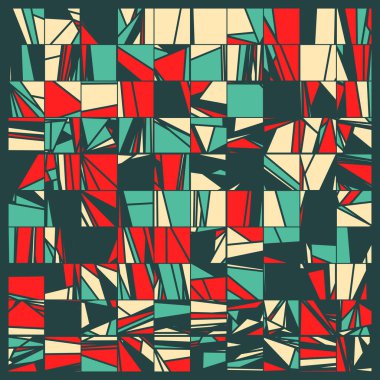 Rastgele renklendirilmiş soyut çokgenler üretken sanat arkaplanı çizimi 