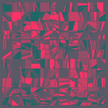 Rastgele renklendirilmiş soyut çokgenler üretken sanat arkaplanı çizimi 