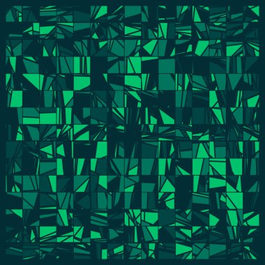 Soyut yeşil çokgenler üretken sanat arkaplanı çizimi 