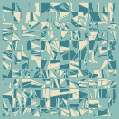 Soyut mavi çokgenler üretken sanat arkaplanı çizimi 