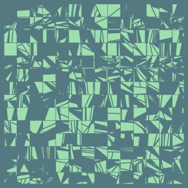 Soyut yeşil çokgenler üretken sanat arkaplanı çizimi 