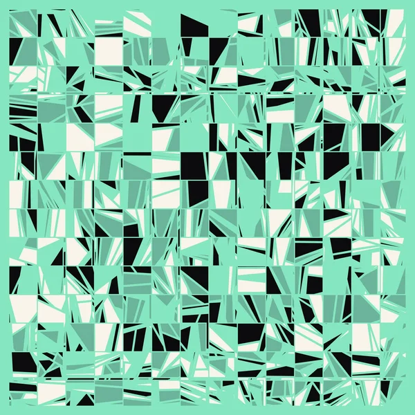 Abstrakte Zufällige Grüne Polygone Generative Kunst Hintergrund Illustration — Stockvektor