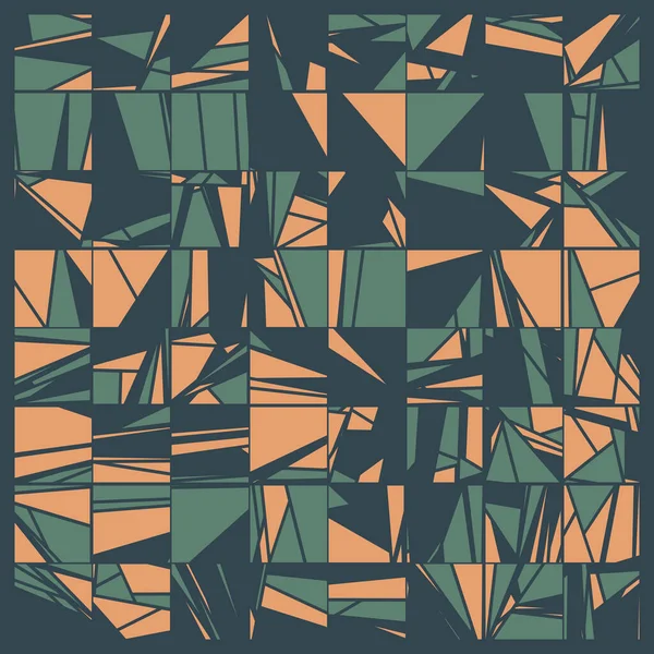 Illustration Abstraite Fond Art Génératif Polygones Couleur Aléatoire — Image vectorielle