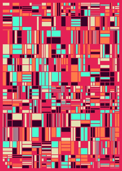 Sammanfattning Random Color Poligones Generativ Konst Bakgrund Illustration — Stock vektor