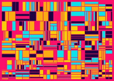 Rastgele renklendirilmiş soyut çokgenler üretken sanat arkaplanı çizimi 