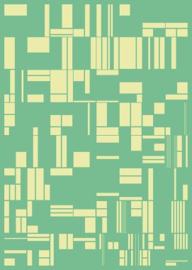 Soyut yeşil çokgenler üretken sanat arkaplanı çizimi 