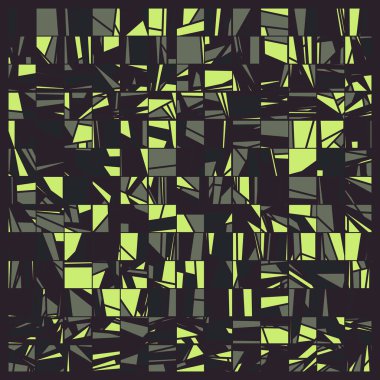 Soyut yeşil çokgenler üretken sanat arkaplanı çizimi 