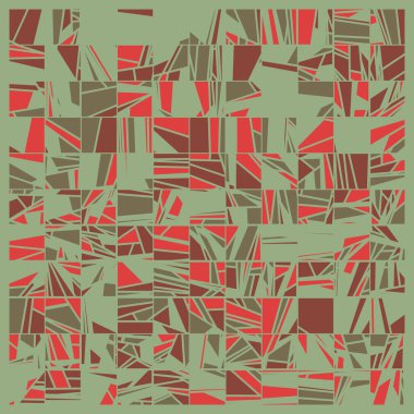 Soyut yeşil çokgenler üretken sanat arkaplanı çizimi 