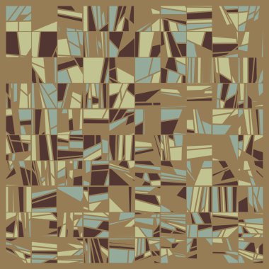 Rastgele renklendirilmiş soyut çokgenler üretken sanat arkaplanı çizimi 