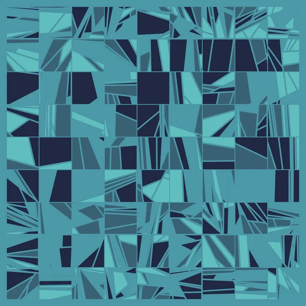 Abstrakte Zufällige Blaue Polygone Generative Kunst Hintergrund Illustration — Stockvektor