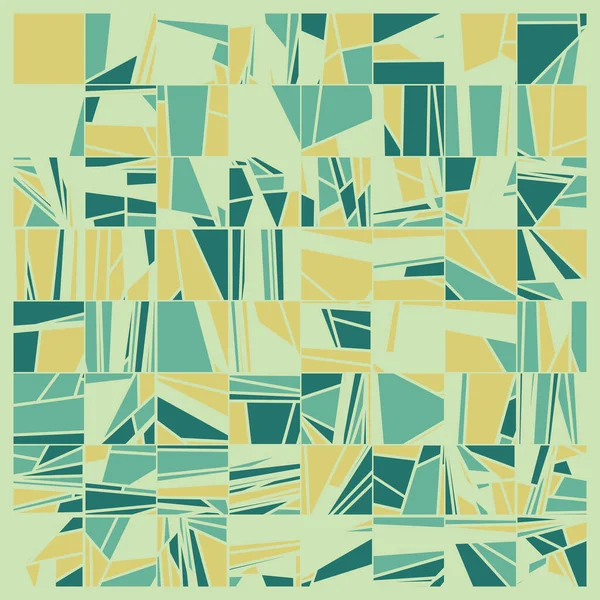 Absztrakt Véletlenszerű Zöld Sokszög Generatív Művészet Háttér Illusztráció — Stock Vector