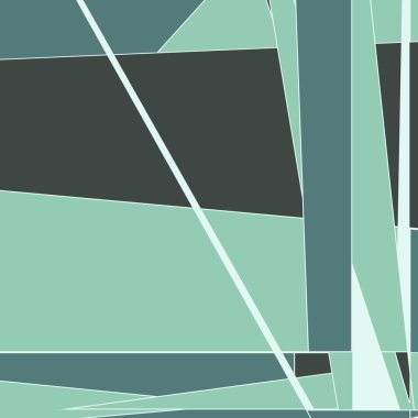 Soyut yeşil çokgenler üretken sanat arkaplanı çizimi 