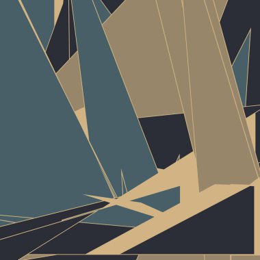 Rastgele renklendirilmiş soyut çokgenler üretken sanat arkaplanı çizimi 