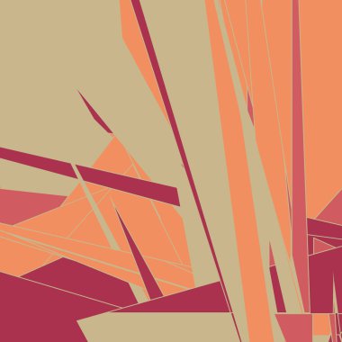 Rastgele renklendirilmiş soyut çokgenler üretken sanat arkaplanı çizimi 