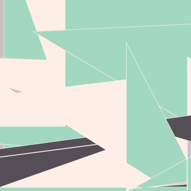 Soyut yeşil çokgenler üretken sanat arkaplanı çizimi 