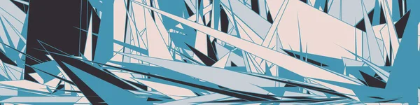 Illustration Abstraite Fond Art Génératif Polygones Bleus Aléatoires — Image vectorielle