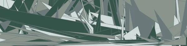Abstract Random Green Polygons Generative Art Background Illustration — Stock Vector