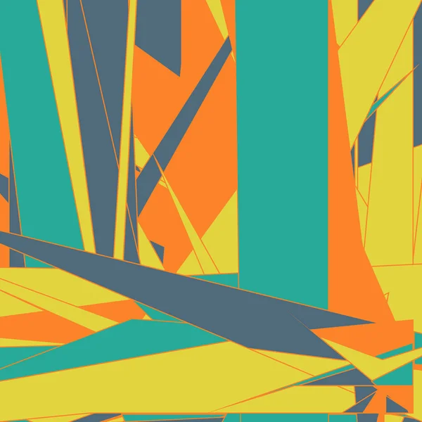 Abstrakte Zufällige Farbige Polygone Generative Kunst Hintergrund Illustration — Stockvektor