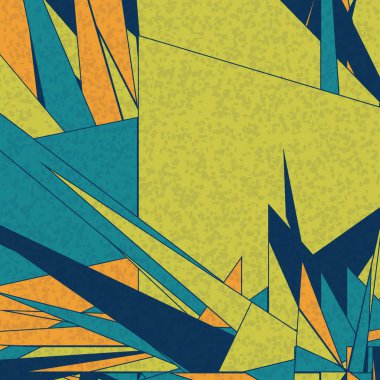 Soyut Renk Poligonları Üretken Sanat arka planı, vektör illüstrasyonu