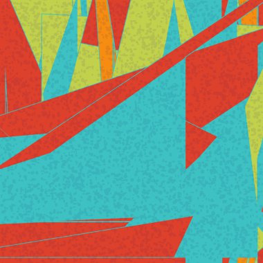 Soyut Renk Poligonları Üretken Sanat arka planı, vektör illüstrasyonu