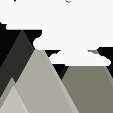 sanatsal renkli dağlar vektör illüstrasyonu