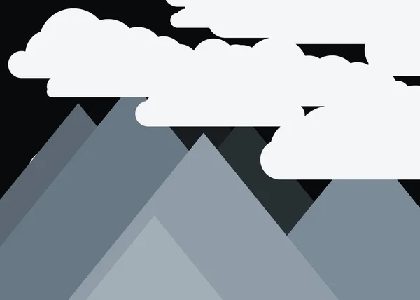 Illustration Vectorielle Artistique Colorée Des Montagnes — Image vectorielle