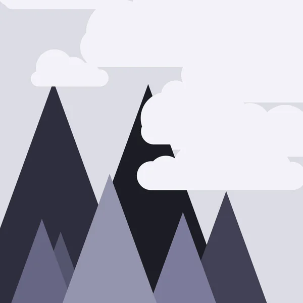 Καλλιτεχνική Πολύχρωμη Απεικόνιση Διάνυσμα Βουνά — Διανυσματικό Αρχείο