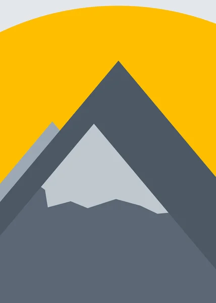 抽象的なランダムな配置された山のパノラマ 生成的なアートの背景 ベクトルイラスト — ストックベクタ