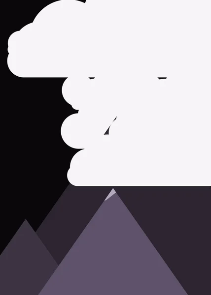 Abstrait Violet Aléatoire Placé Montagnes Panorama Art Génératif Arrière Plan — Image vectorielle