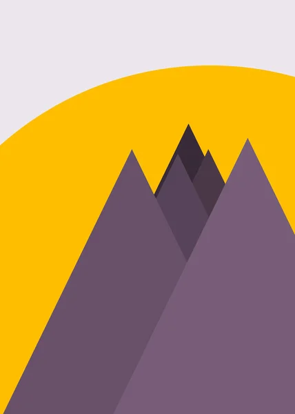 Panorama Astratto Delle Montagne Collocate Casualmente Sfondo Artistico Generativo Illustrazione — Vettoriale Stock
