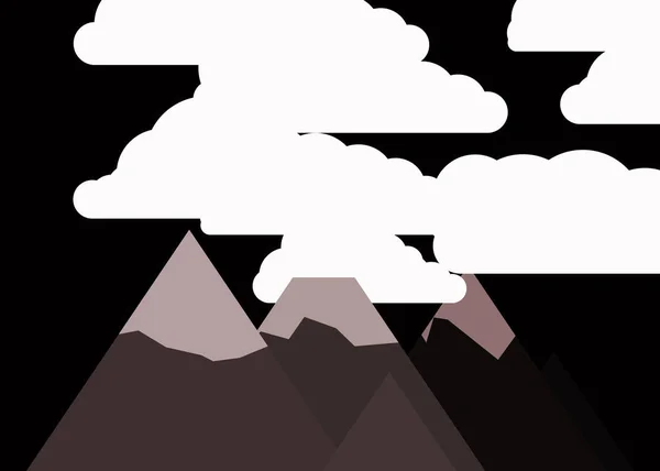 Abstrakte Zufällige Platzierte Berge Panorama Generative Kunst Hintergrund Illustration — Stockvektor