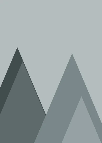 アブストラクトランダムな配置山パノラマ生成アート背景イラスト — ストックベクタ