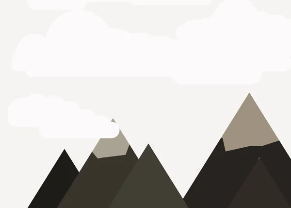 アブストラクトランダムな配置山パノラマ生成アート背景イラスト — ストックベクタ