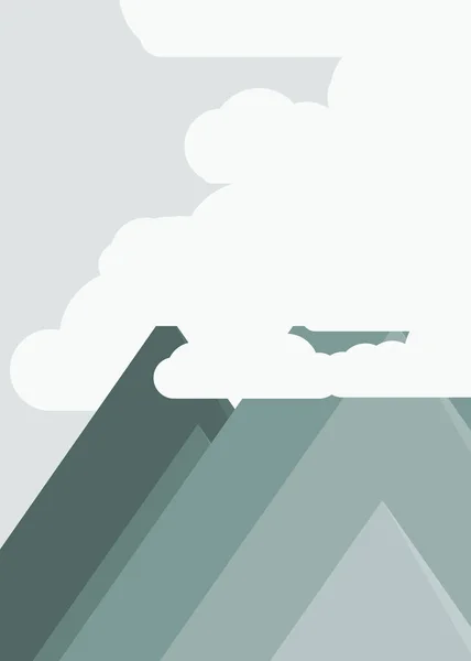 Abstrakte Grüne Zufällig Platzierte Berge Panorama Generative Kunst Hintergrund Illustration — Stockvektor