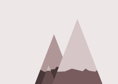 soyut mor rastgele yerleştirilmiş dağlar panorama üretken sanat arkaplan çizimi 