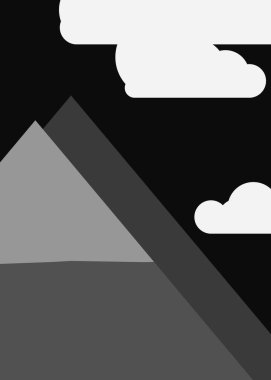 Rastgele yerleştirilmiş dağların soyut panorama üretken sanat arkaplan çizimi 